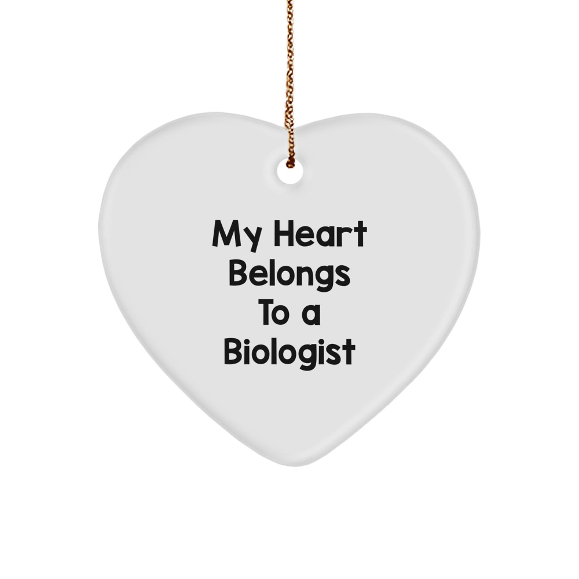 Funny Biologist Gifts from Men to Women Heart Ornament, Christmas Unique Gifts for Biologist Lovers - Image 1