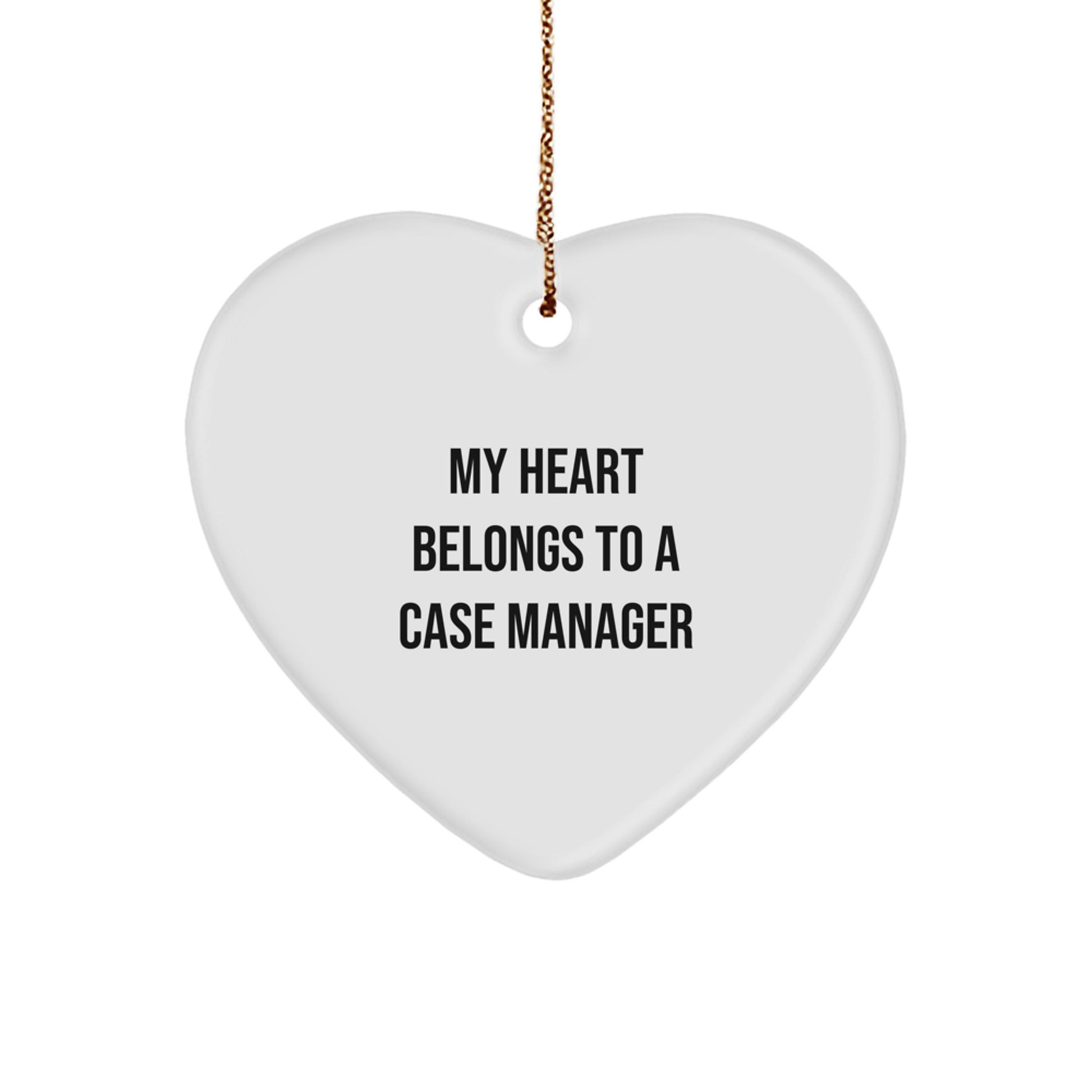 Christmas Unique Gift Case Manager Heart Ornament for Her Bright Present - Image 1