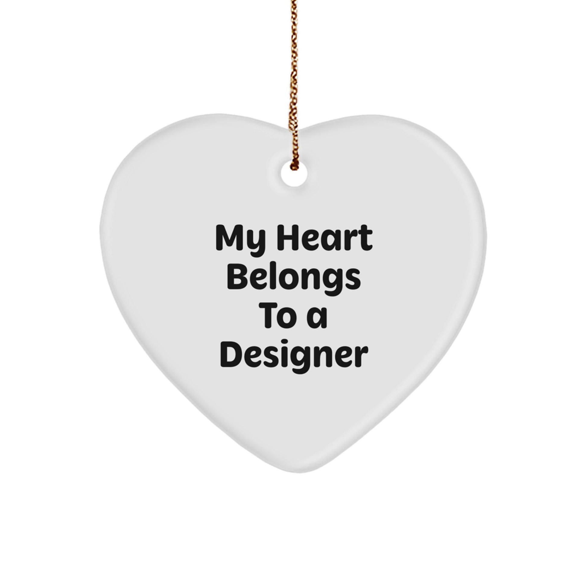 Funny Designer Heart Ornament Gifts from Men to Women Friends or Family for Christmas Unique Presents - Image 1