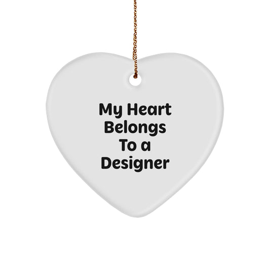 Funny Designer Heart Ornament Gifts from Men to Women Friends or Family for Christmas Unique Presents - Image 1