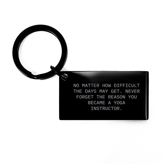 Funny Inspirational Yoga Instructor Keychain Gifts from Family for Christmas Unique Keychain - Image 1