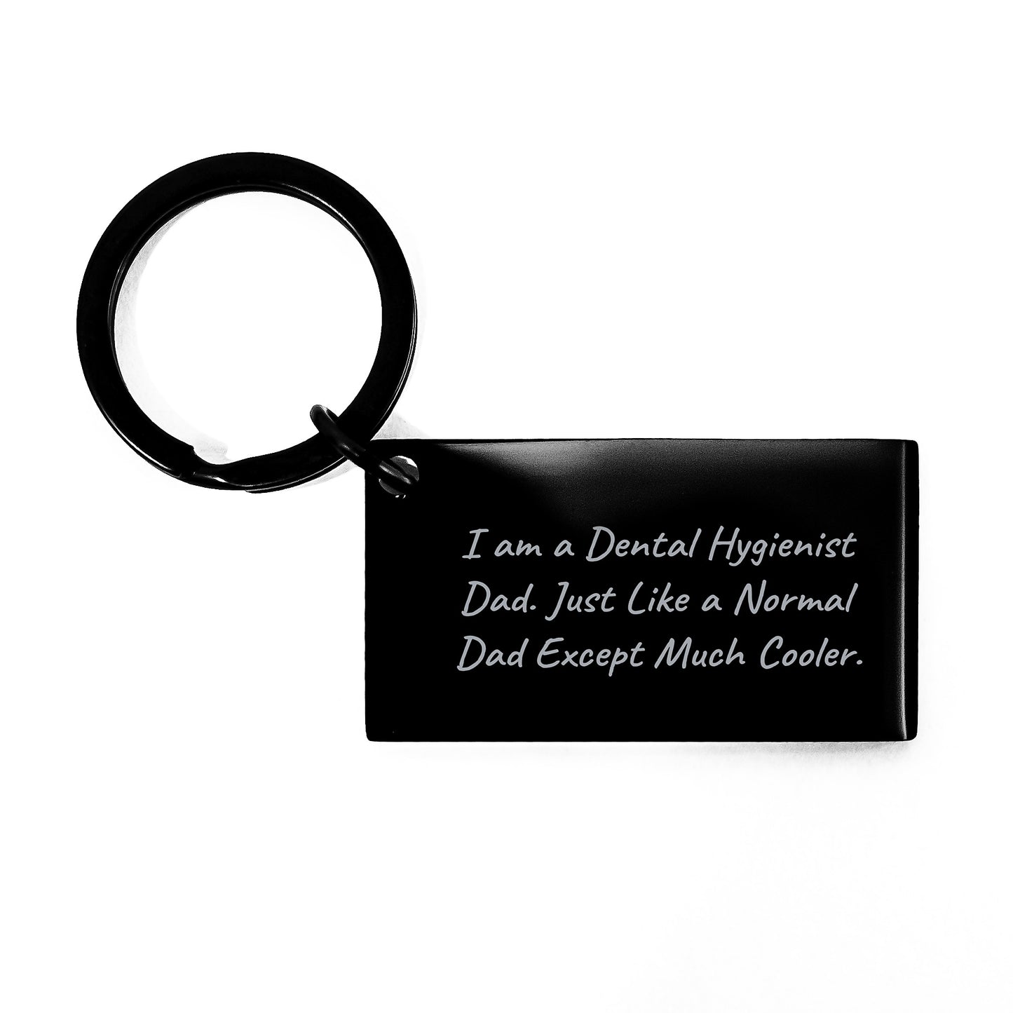 Funny Dental Hygienist Gifts for Dad, Unique Birthday Unique Gifts from Dad, Keychain for Dental Hygienist Men with 'I Am A Dental Hygienist Dad' Quote - Image 1