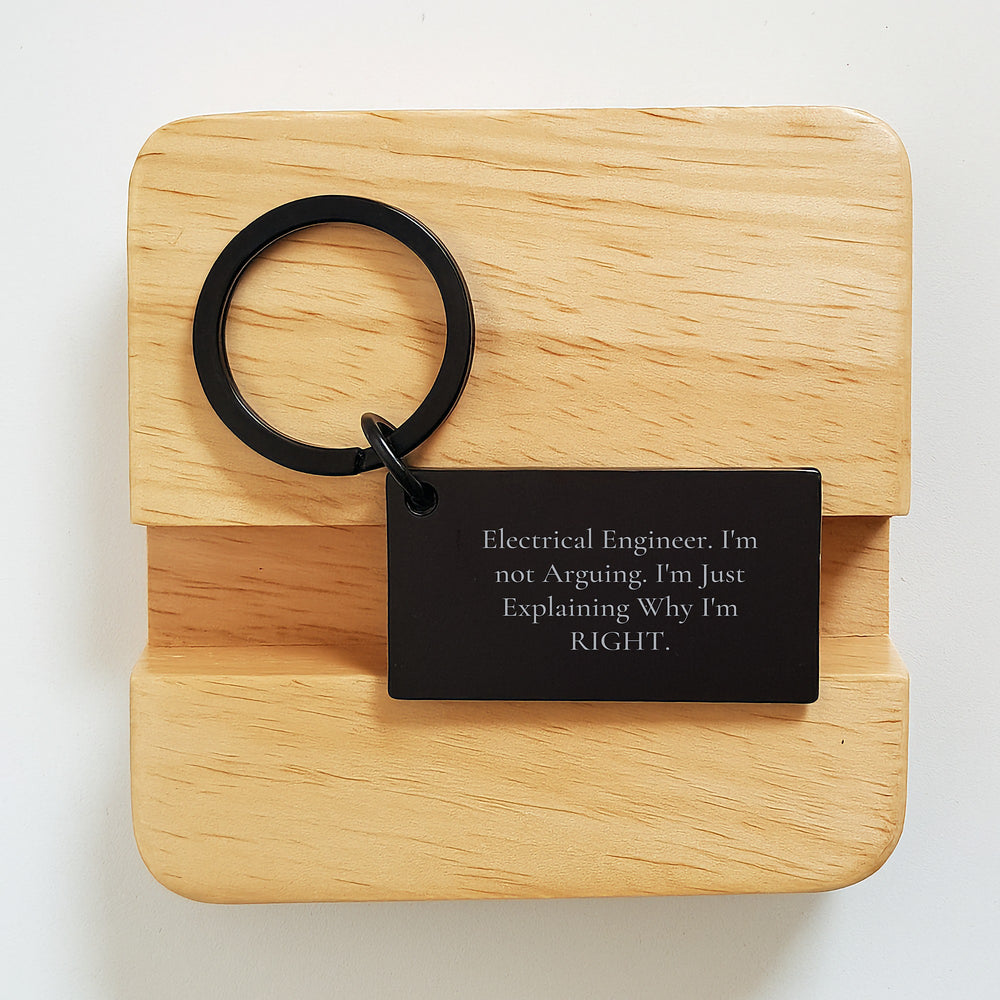 Electrical Engineer Humor Keychain Gifts from Friends, Coworkers, or Family - Birthday Unique Presents for Men or Women - Image 1