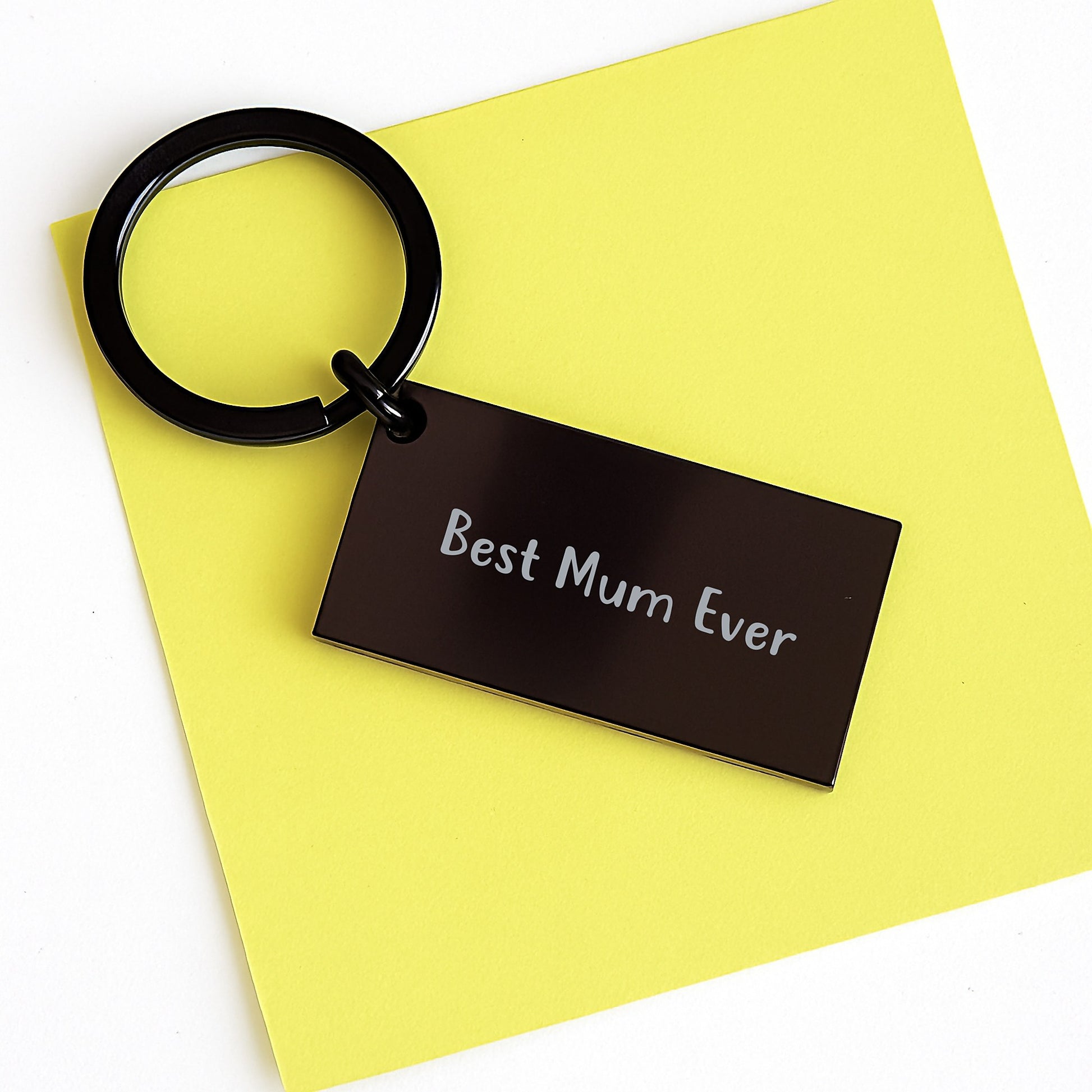Funny Mum Gifts, Engraved Keychain with Best Mum Ever Quote, Valentine's Unique Gifts from Family - Image 3