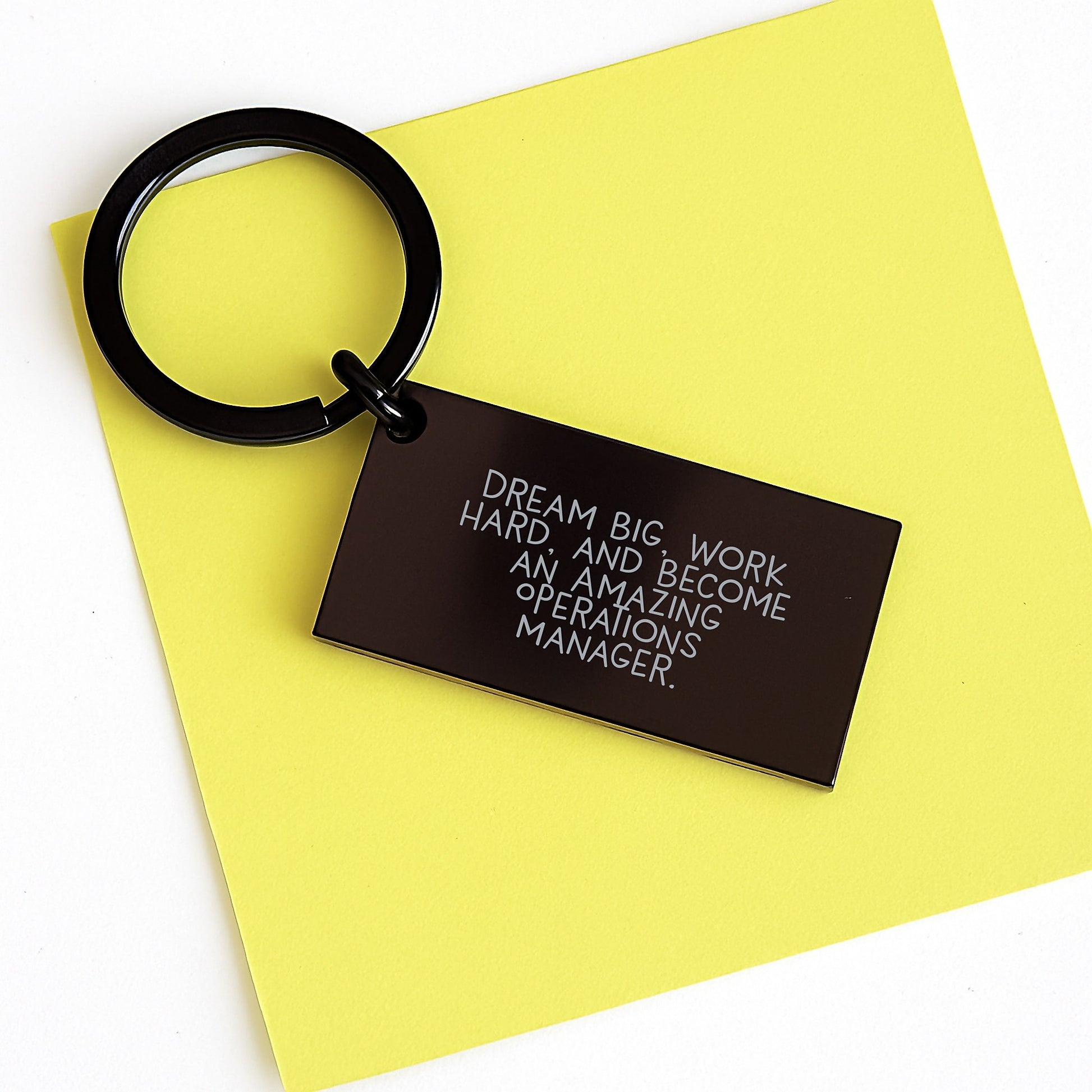 Operations Manager Keepsake Stainless Keychain for Him Birthday Gift - Image 3
