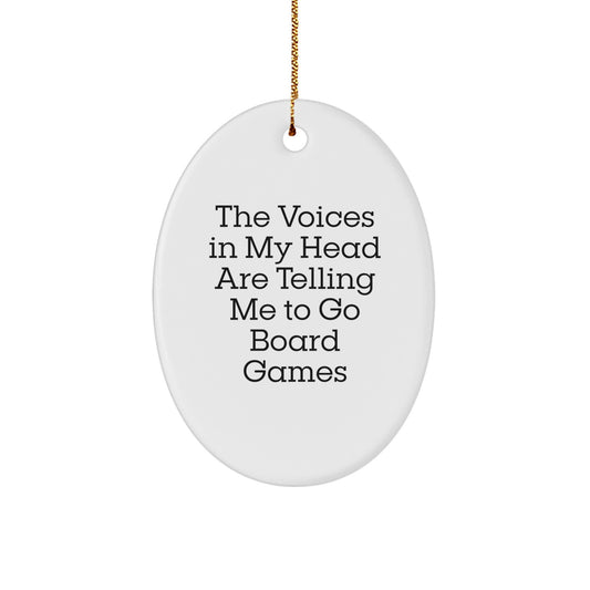 Funny Board Games Oval Ornament Gifts from Men to Friends on Christmas - Image 1