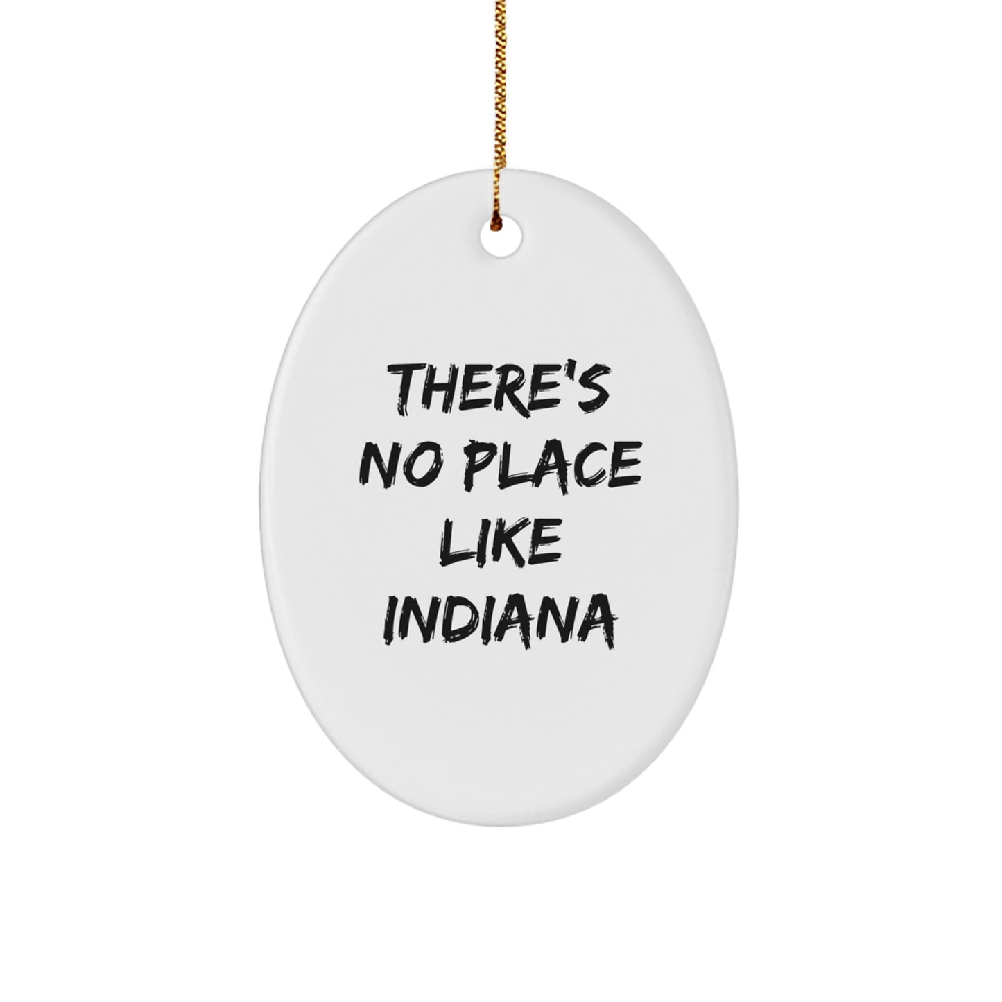 Christmas Ornament Idea for Coworkers – No Place Like Indiana Gift - Image 1