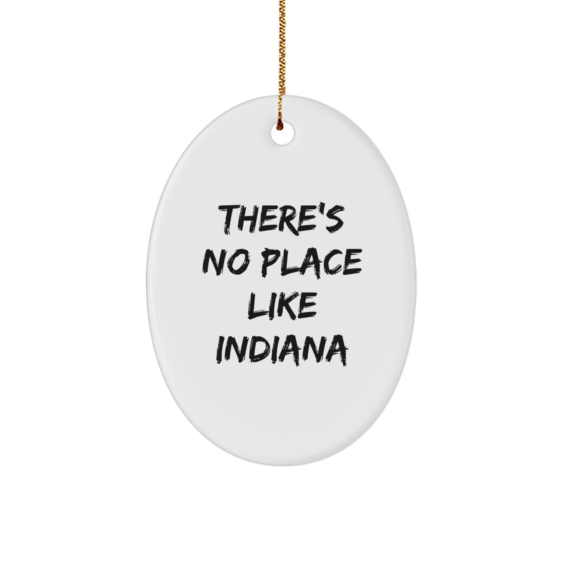 Christmas Ornament Idea for Coworkers – No Place Like Indiana Gift - Image 1