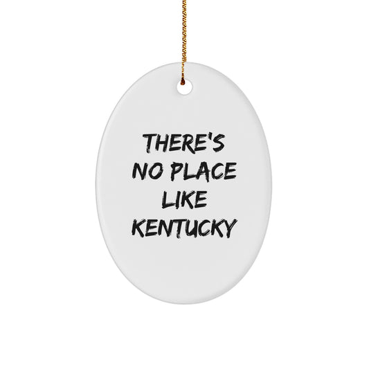 Funny Kentucky Christmas Oval Ornament Gifts from Friends to Family - Image 1