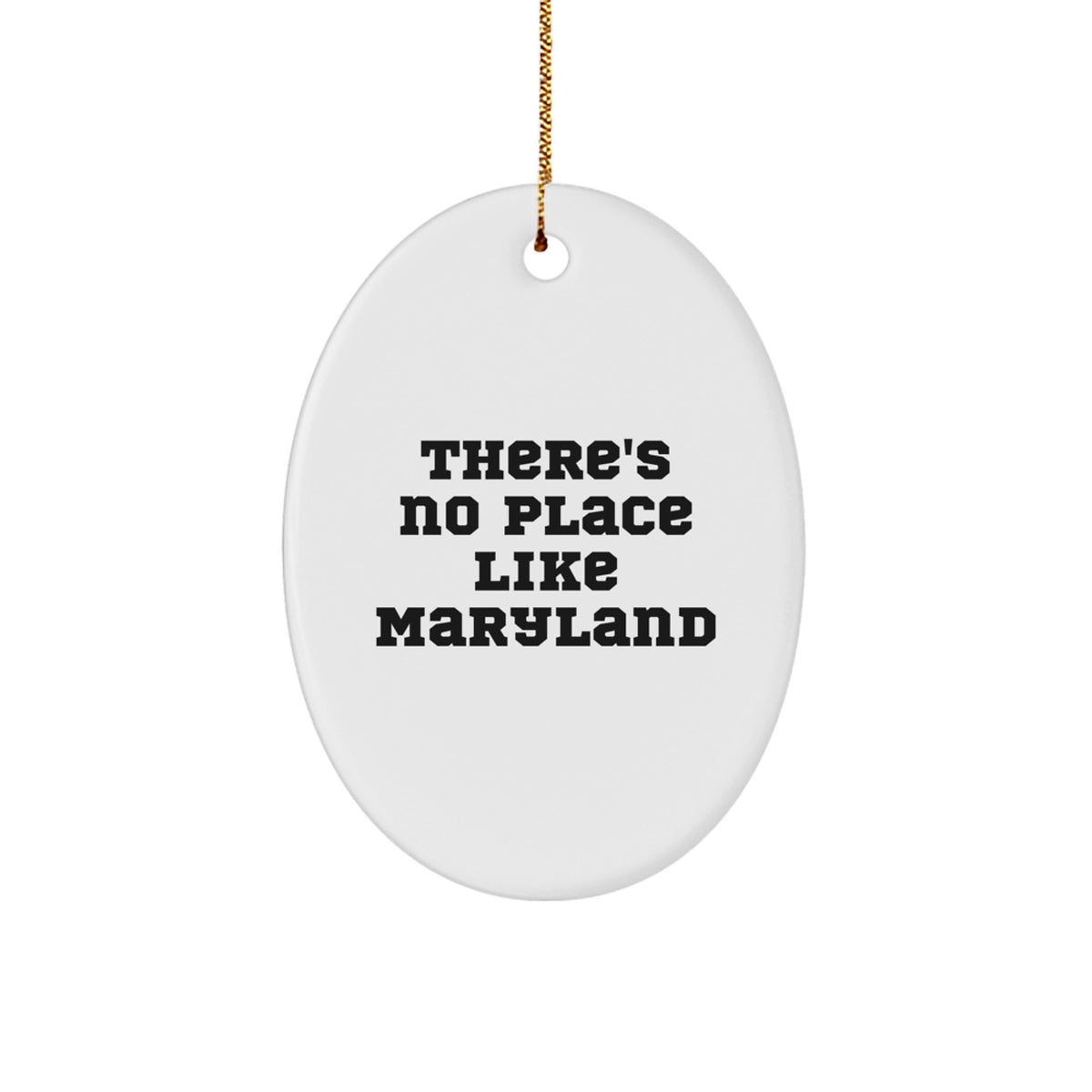 Maryland Christmas Ornament Gift Idea for Coworkers Place Like Maryland - Image 1