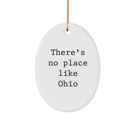 Funny Ohio Oval Ornament for Friends and Family Christmas Unique Gifts from Ohio Lovers - Image 1