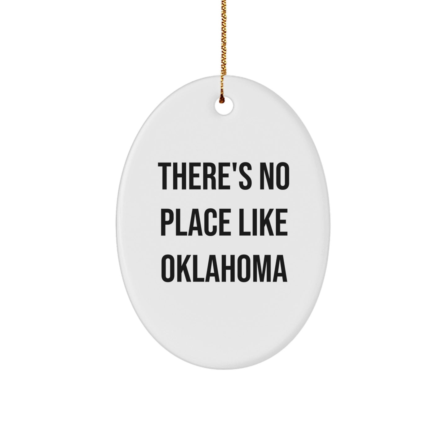 Christmas Unique Gift for Her Oklahoma Oval Ornament Present Bright Durable - Image 1