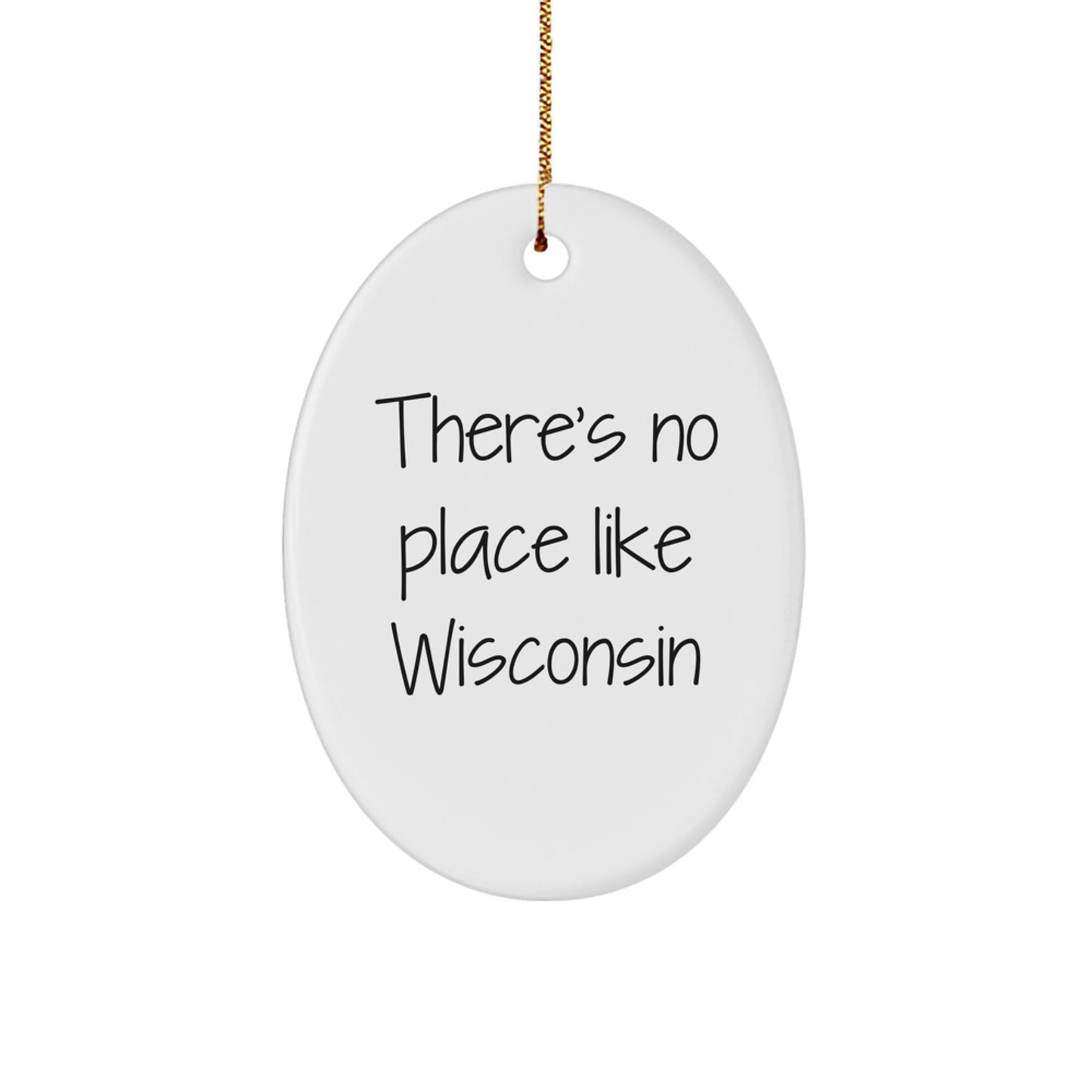 Wisconsin Oval Ornament Funny Novelty Christmas Unique Gift for Friends - Image 1