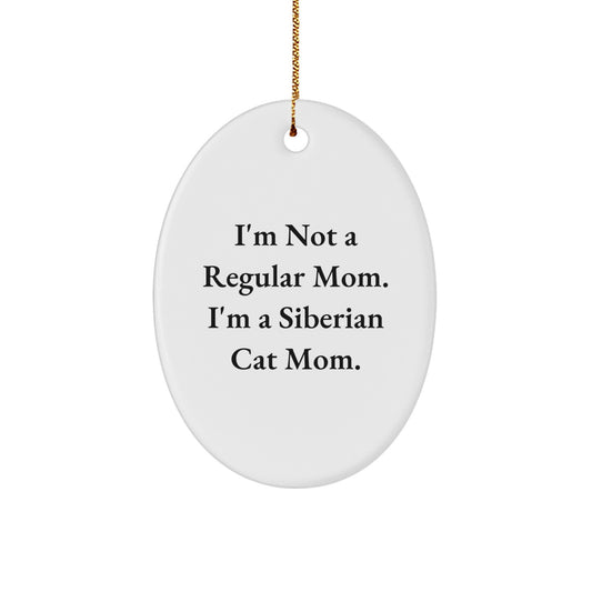 Siberian Cat Mom Gifts for Women - Funny Oval Ornament, Oval Shaped Ornament, Gifts from Friends, Family, Christmas Unique Gifts - Image 1