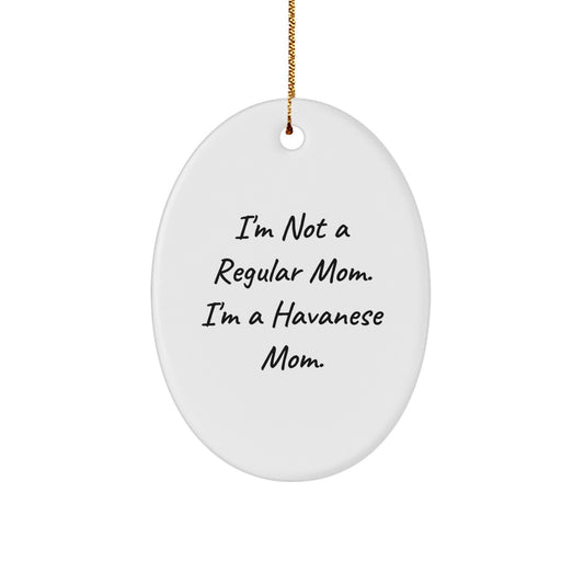 Funny Havanese Dog Mom Oval Ornament Gifts for Women from Men - Unique Christmas Decorations - Image 1