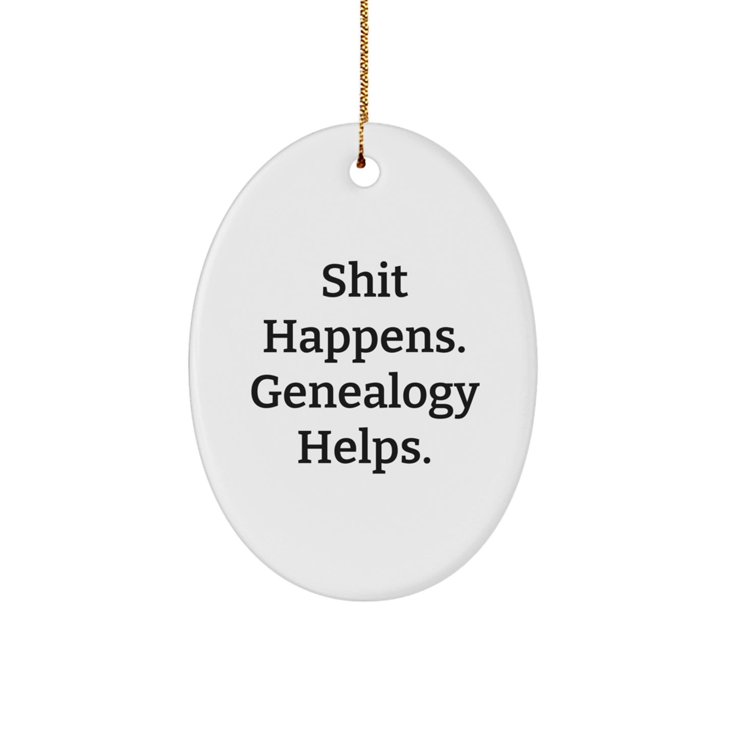 Funny Genealogy Oval Ornament Gifts from Family for Christmas Unique Gifts - Image 1