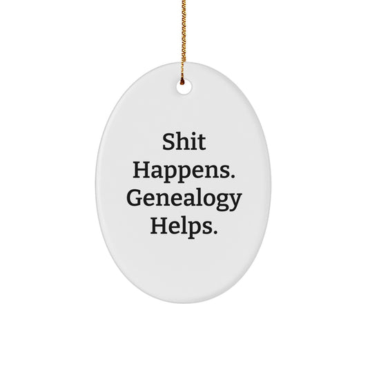 Funny Genealogy Oval Ornament Gifts from Family for Christmas Unique Gifts - Image 1