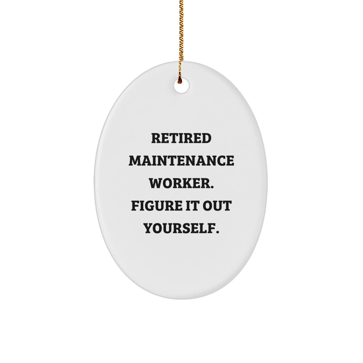 Maintenance Worker Oval Ornament Christmas Unique Gift for Her Present - Image 1