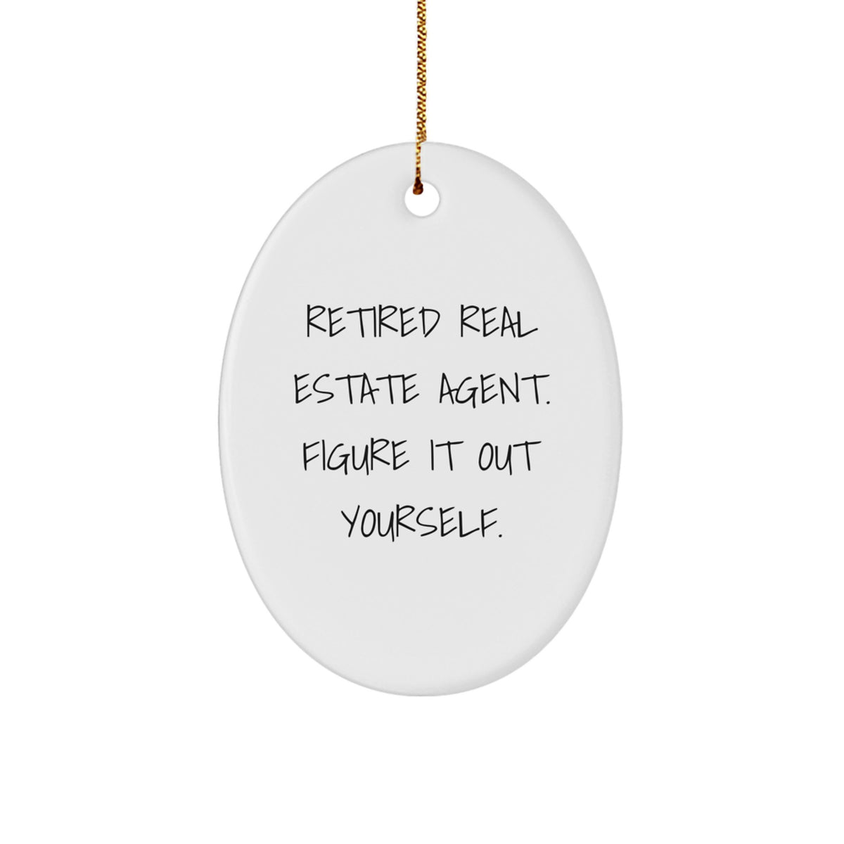 Real Estate Agent Christmas Ornament Gift Novelty Retired Estate Agent - Image 1