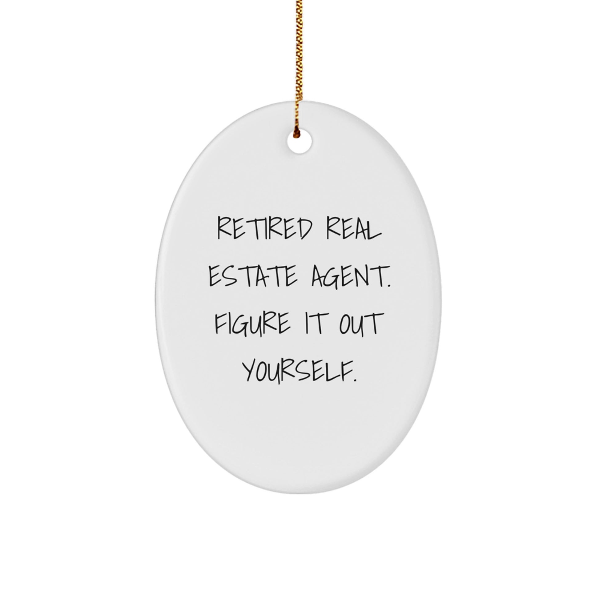 Real Estate Agent Christmas Ornament Gift Novelty Retired Estate Agent - Image 1