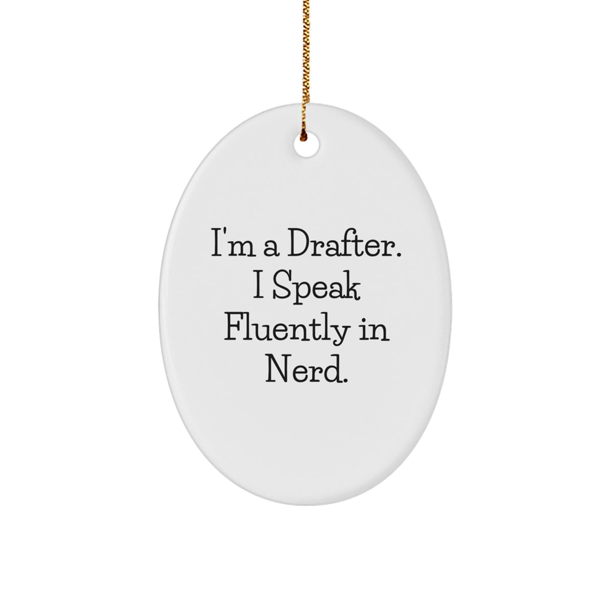 Drafter Keepsake Christmas Ornament for Him Gift - Image 1