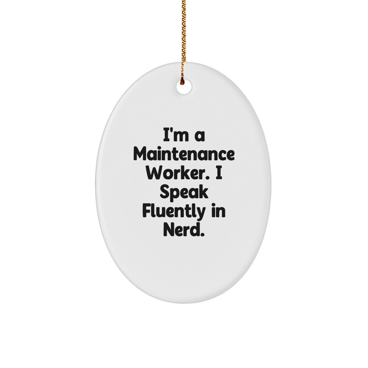 Maintenance Worker Christmas Ornament Gift for Coworkers Idea Speak genius - Image 1