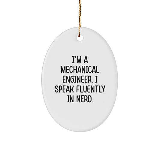 Mechanical Engineer Christmas Ornament Keepsake Gift for Him Funny - Image 1