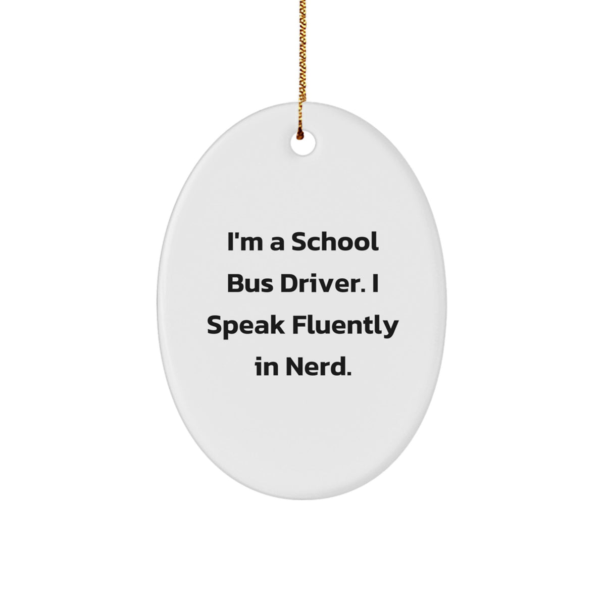Funny School Bus Driver Christmas Ornament for Friends Novelty Gift - Image 1