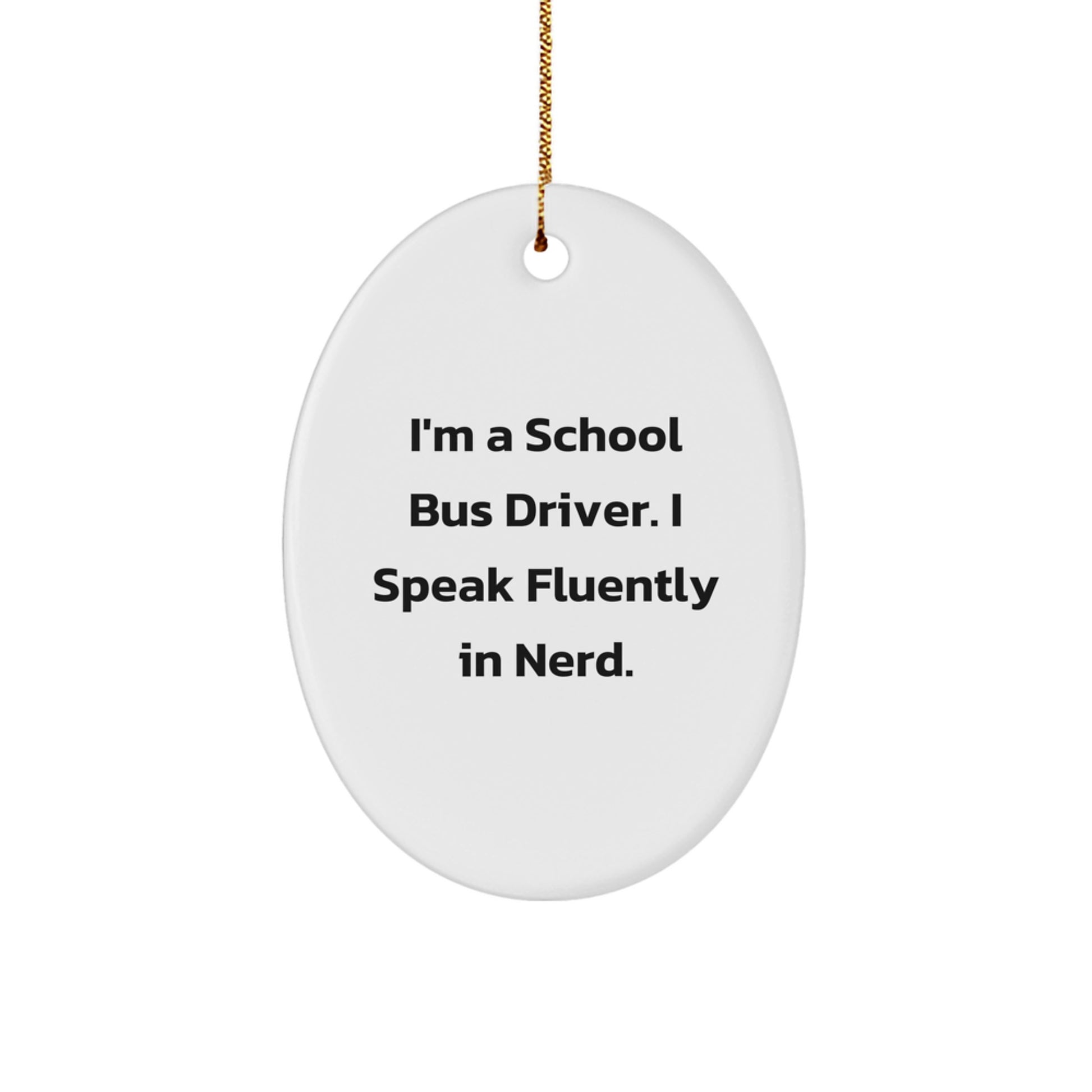 Funny School Bus Driver Christmas Ornament for Friends Novelty Gift - Image 1