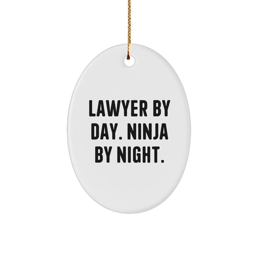 Funny Lawyer Oval Ornament Gifts from Friends for Lawyer, Christmas Unique Gifts, Oval Ornament Decorations - Image 1