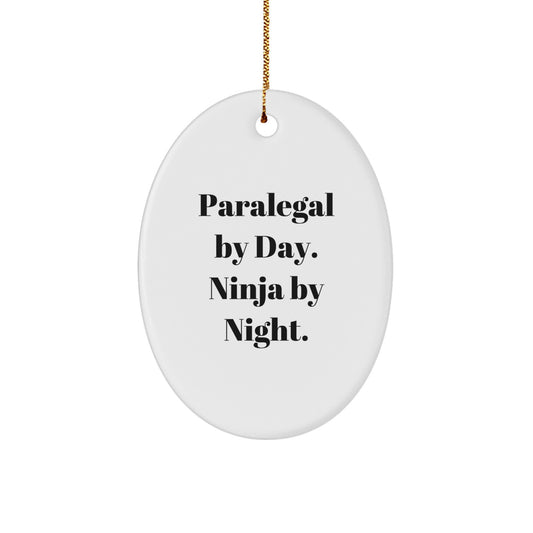 Paralegal By Day Ninja By Night. Novelty Christmas Ornament Friends Gift - Image 1