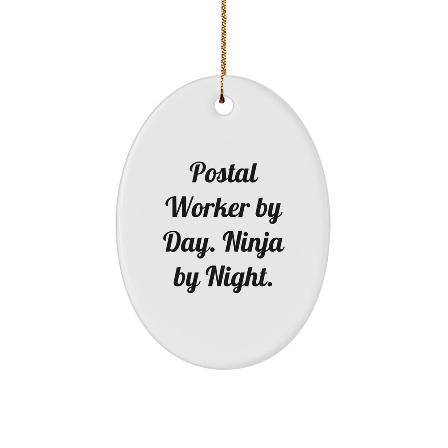 Ninja Postal Worker Christmas Ornament Novelty Gift for Friends - Image 1