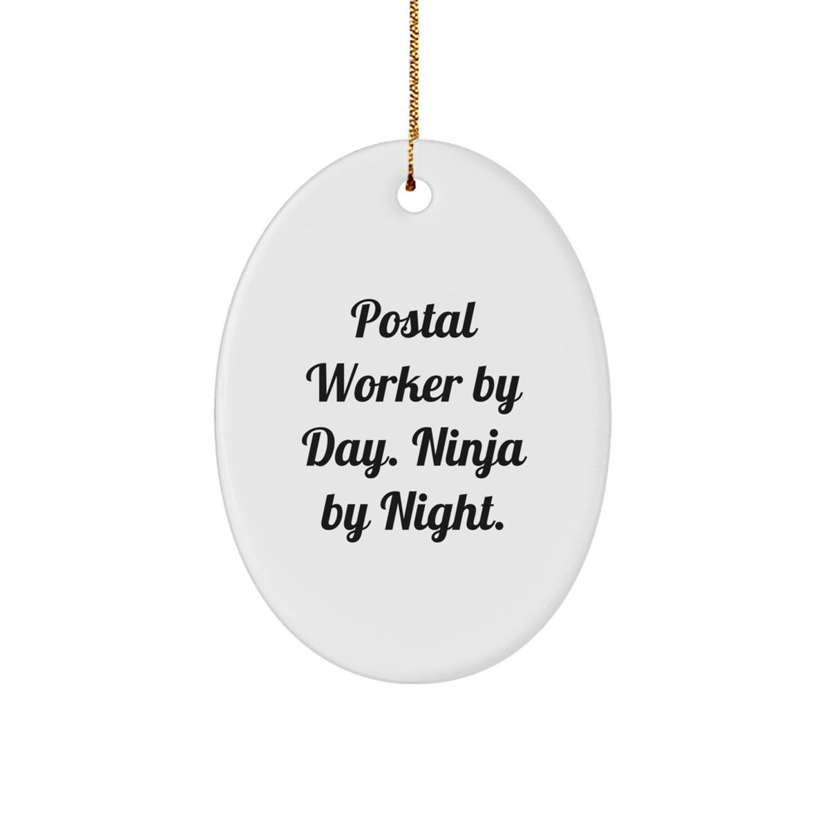 Ninja Postal Worker Christmas Ornament Novelty Gift for Friends - Image 1