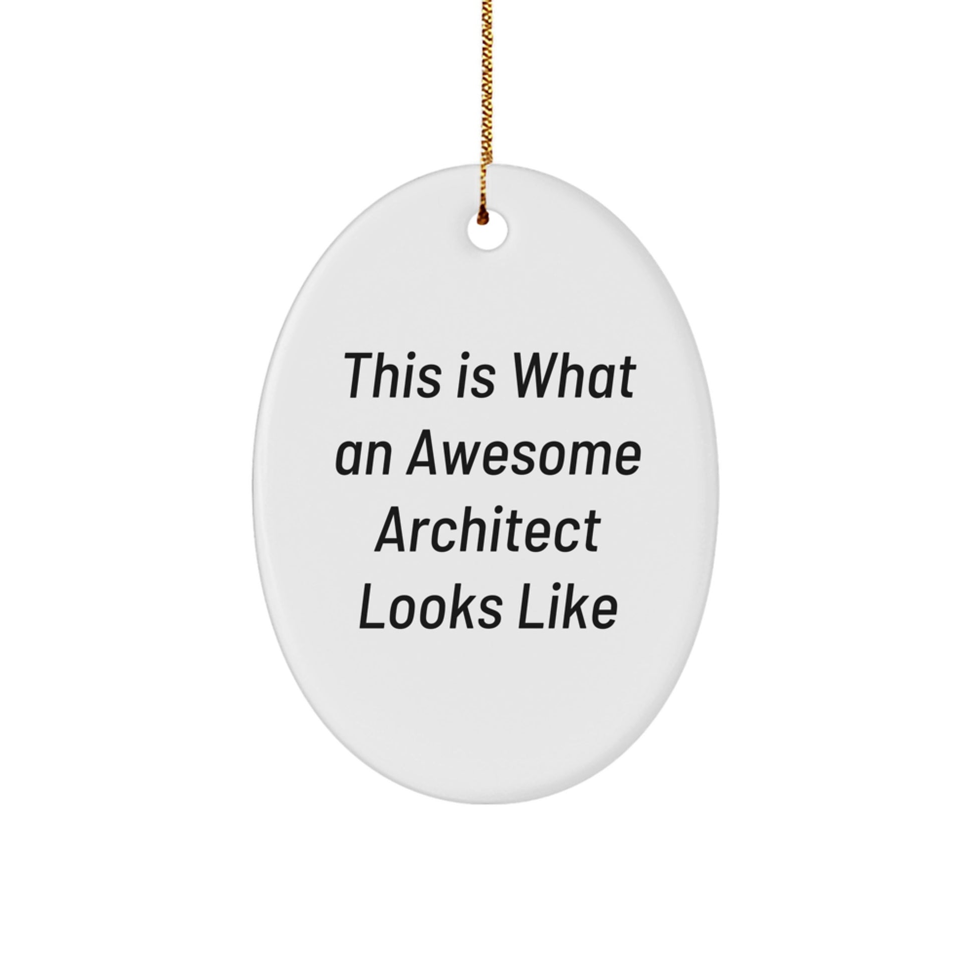 Funny Architect Oval Ornament, Gifts from Friends, Christmas Unique Gifts for Men, This Is What an Awesome Architect Looks Like, Oval Ornament, Awesome Architect Christmas Unique Gift for Him - Image 1