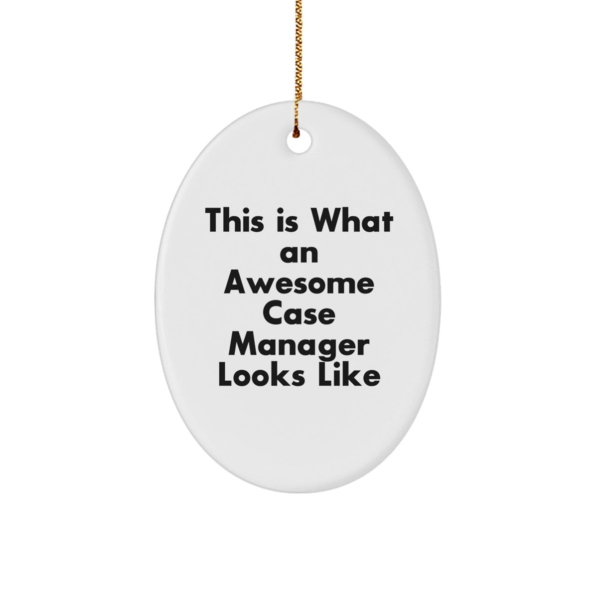 Colleague Companion Case Manager Oval Ornament Gift Awesome Case Manager - Image 1