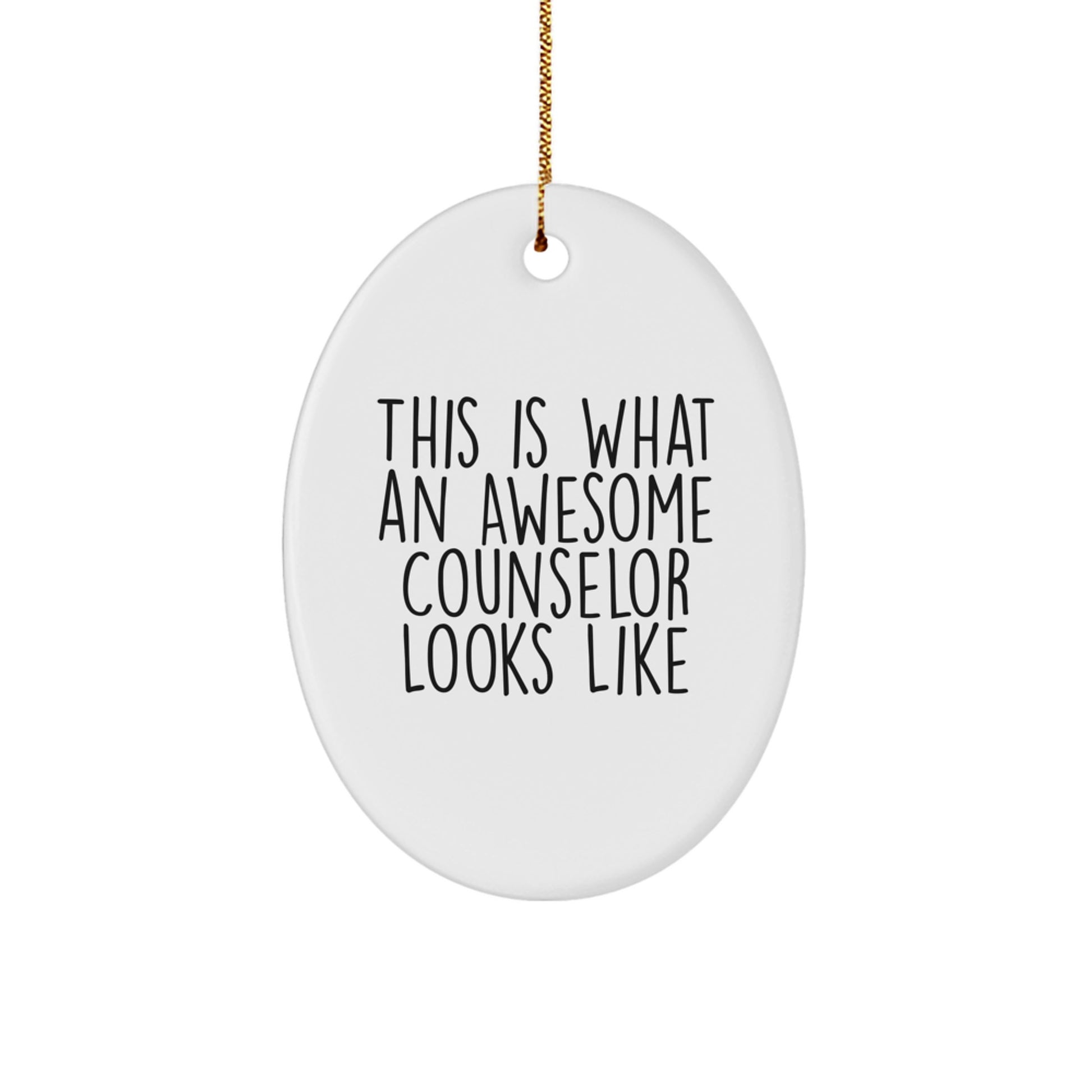 Cheerful Counselor Oval Ornament Memento for Roommates Christmas Gift - Image 1