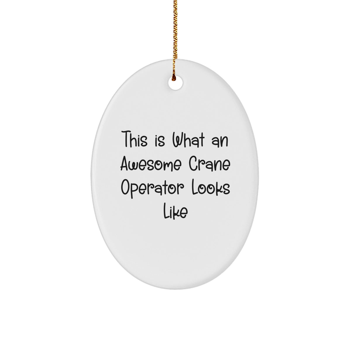 Playful Crane Operator Christmas Ornament Gift for Friends - Image 1