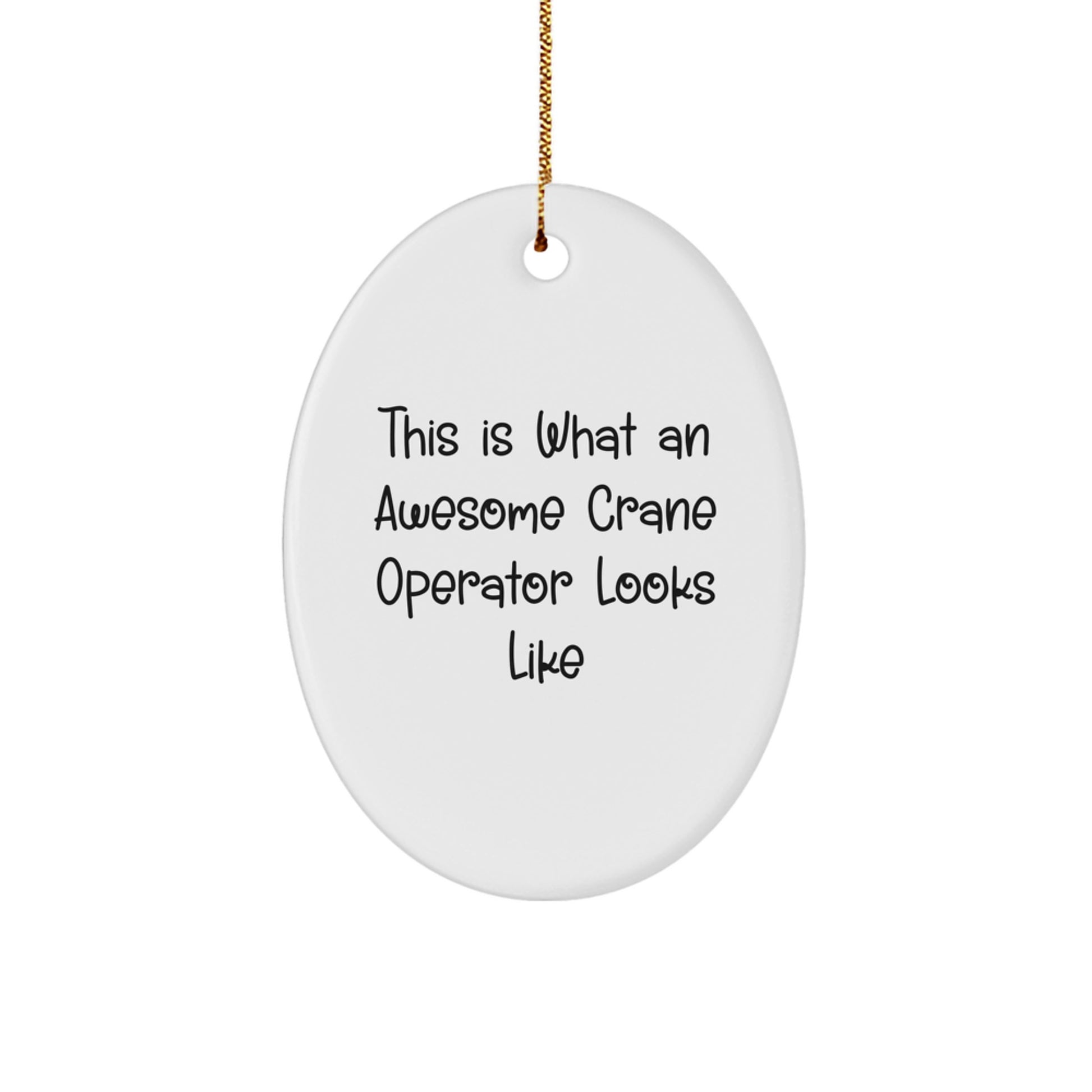 Playful Crane Operator Christmas Ornament Gift for Friends - Image 1