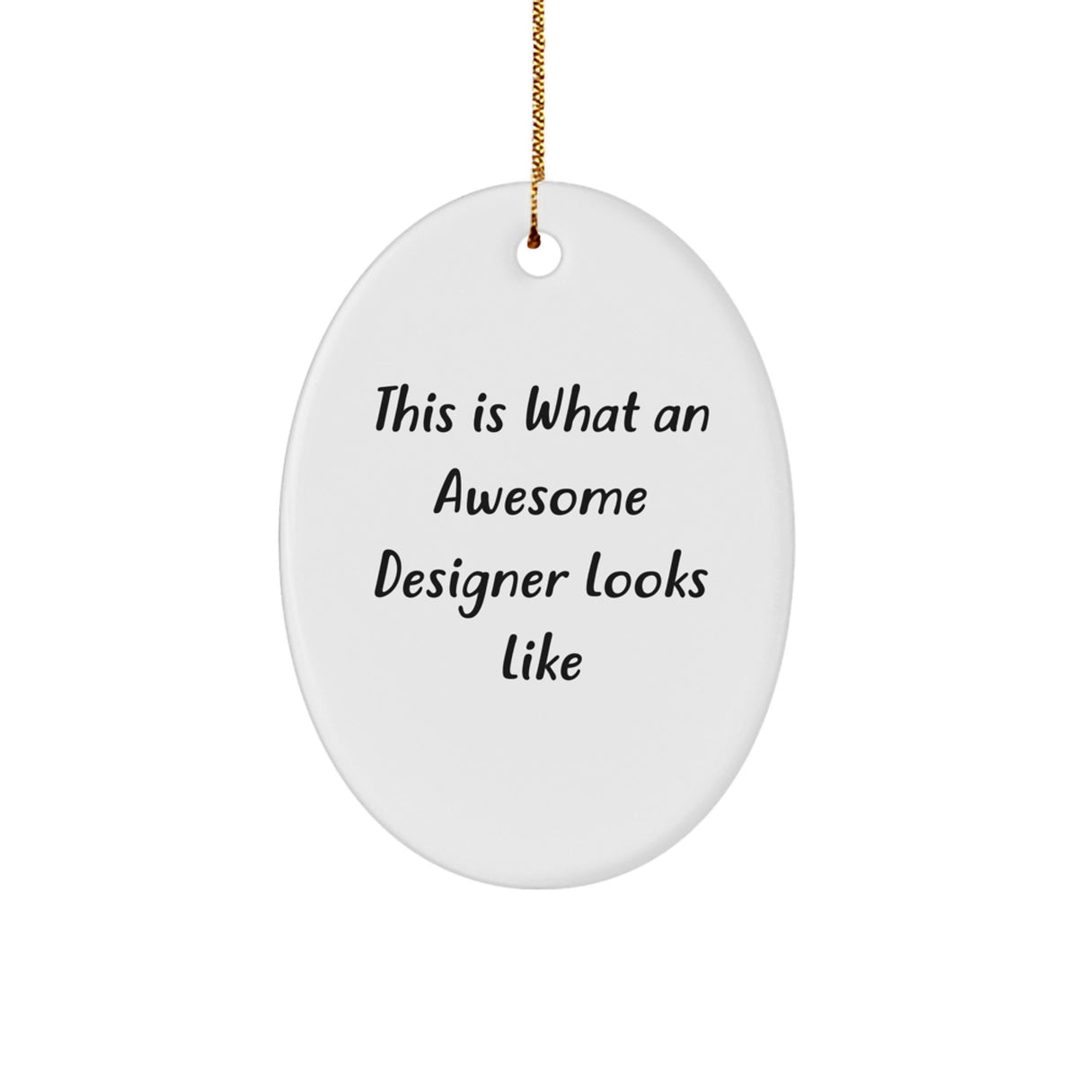 Christmas Gift for Her Designer Oval Ornament Present Vibrant - Image 1