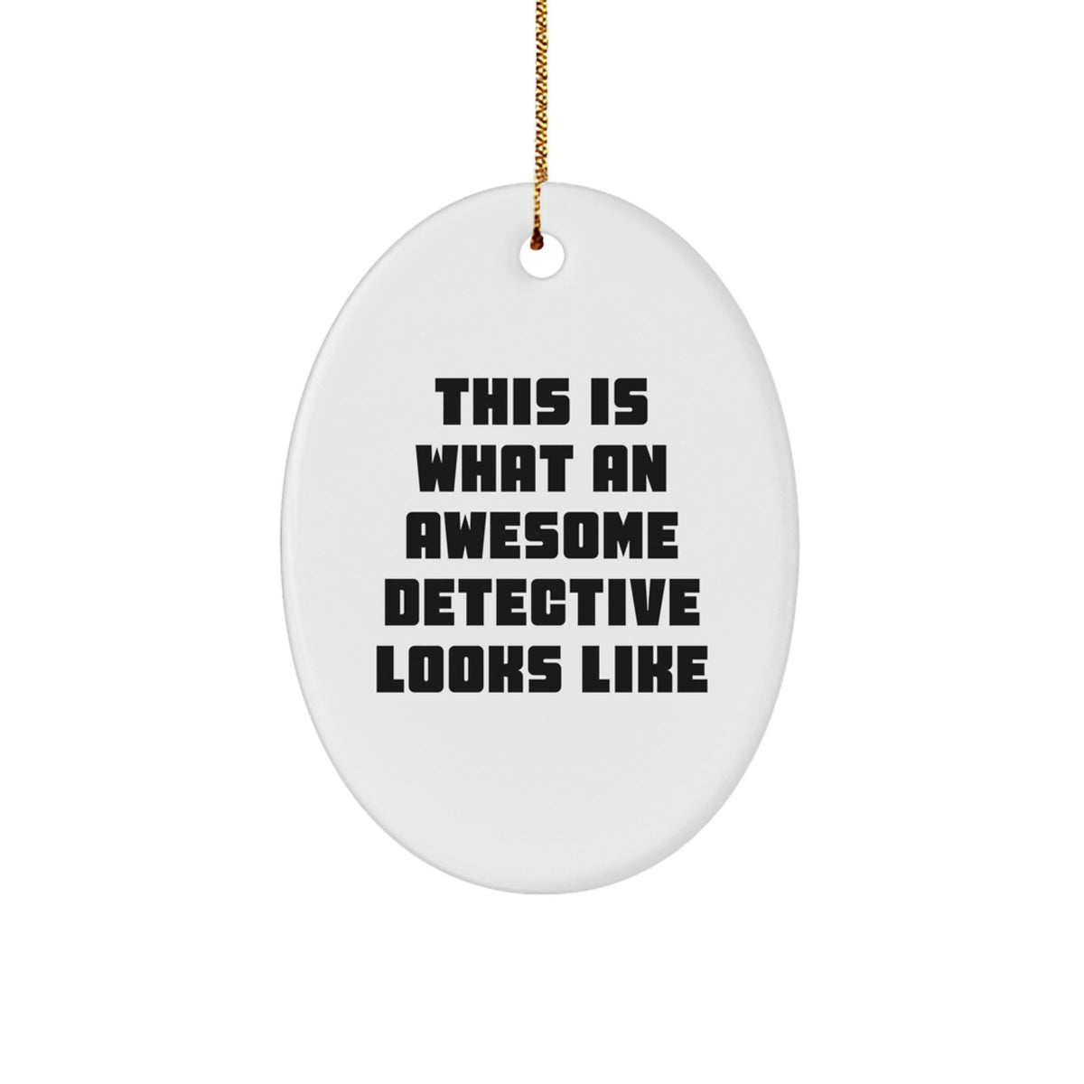 Detective Favorite Oval Ornament Christmas Gift for Kids - Image 1