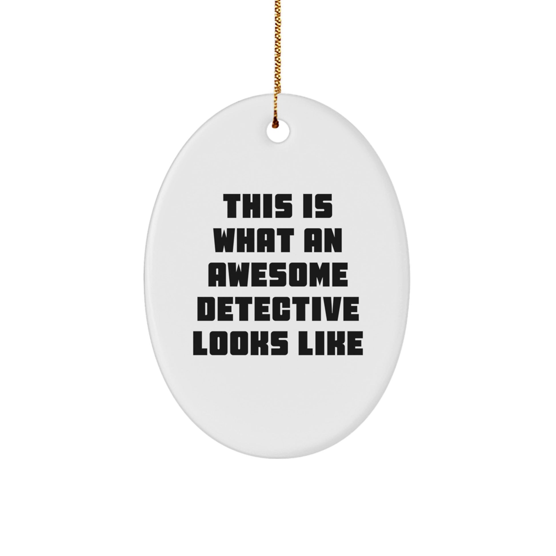 Detective Favorite Oval Ornament Christmas Gift for Kids - Image 1