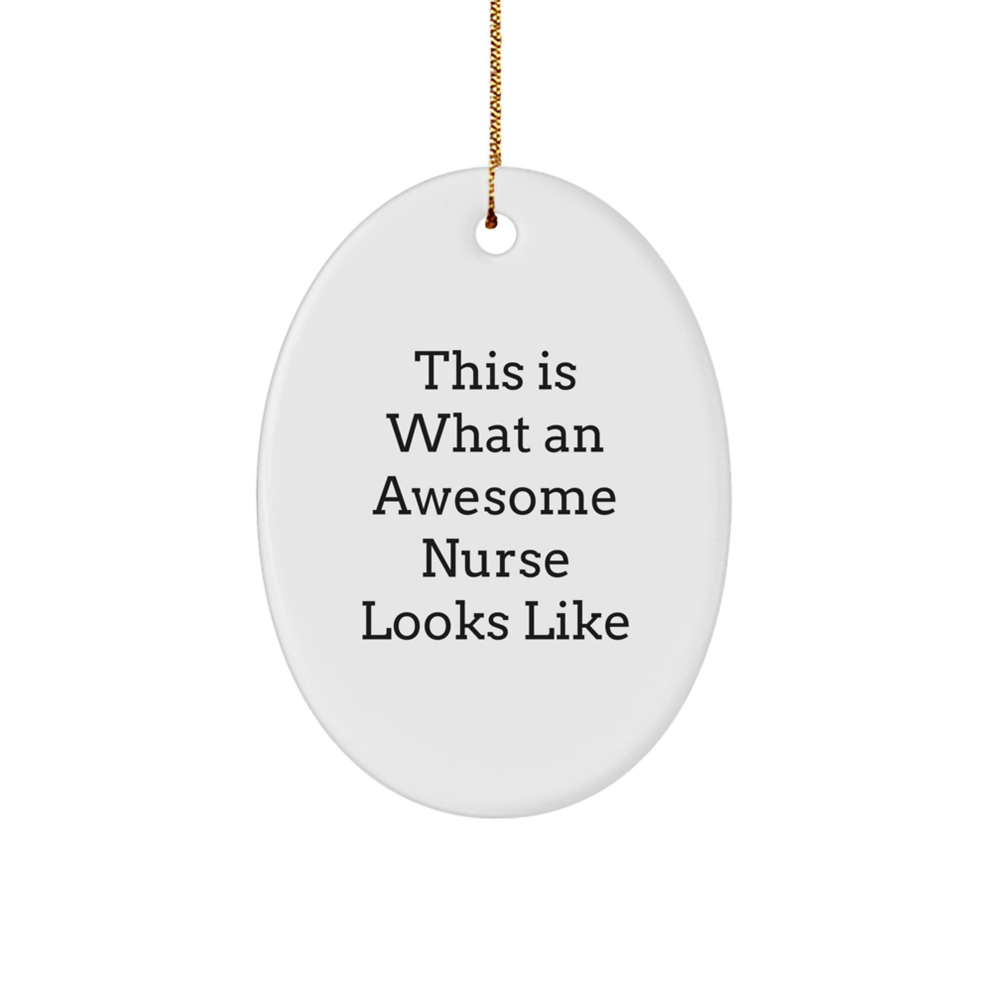 Awesome Nurse Oval Christmas Ornament Gift for Roommates Memento - Image 1
