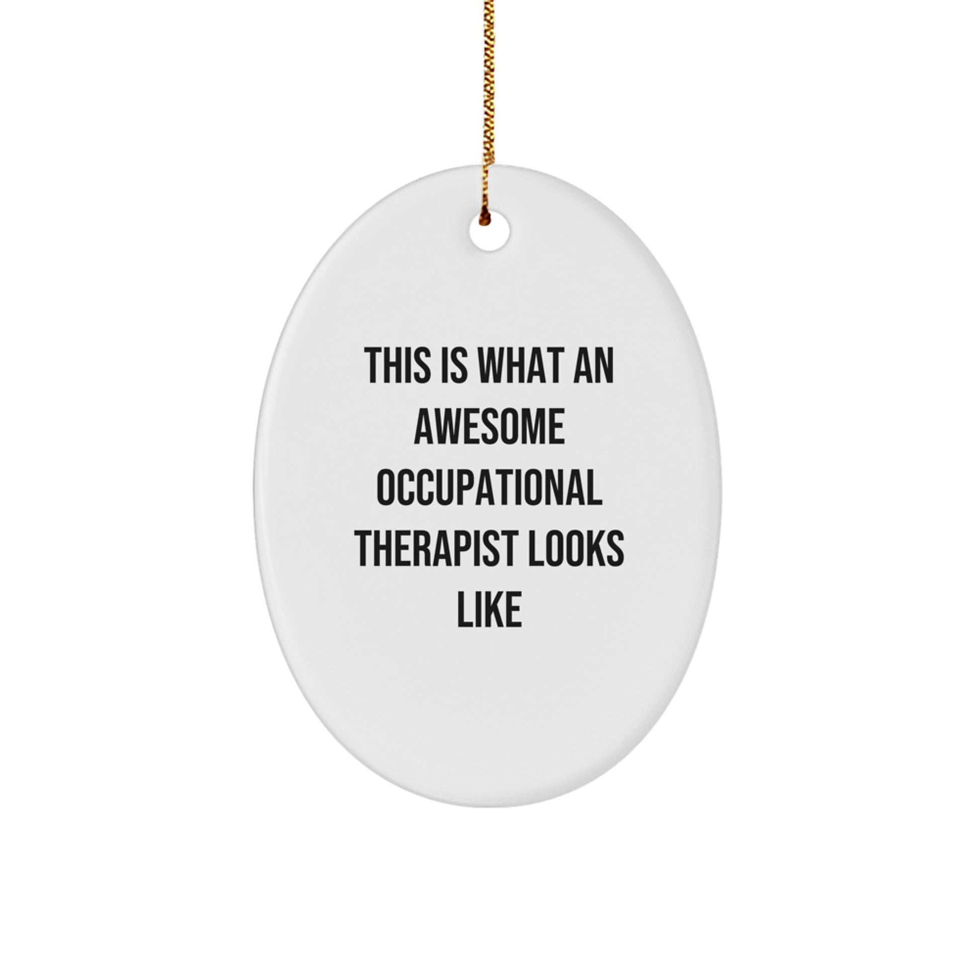 Funny Occupational Therapist Gifts Oval Ornament This Is What An Awesome Occupational Therapist Looks Like Gifts from Friends for Occupational Therapist Christmas Unique Gifts - Image 1