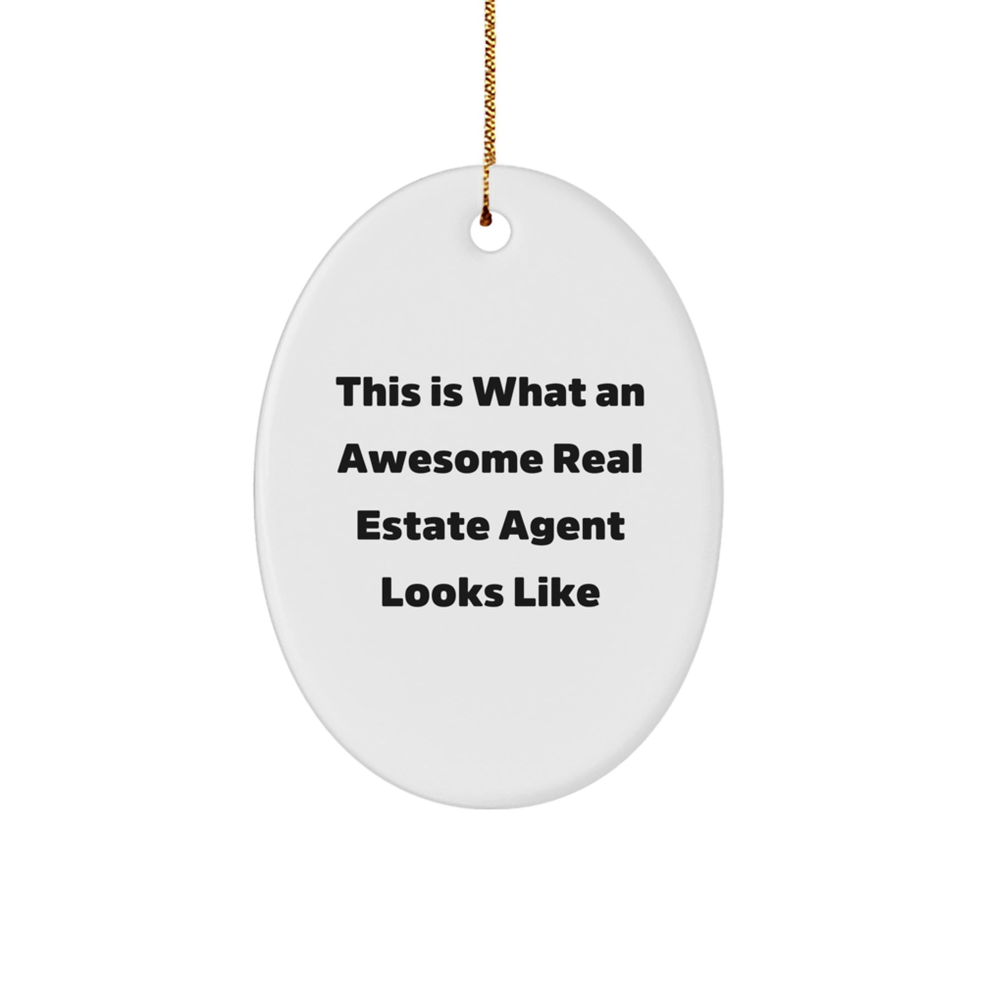 Family Treasure Real Estate Agent Oval Ornament Christmas Unique Gift - Image 1