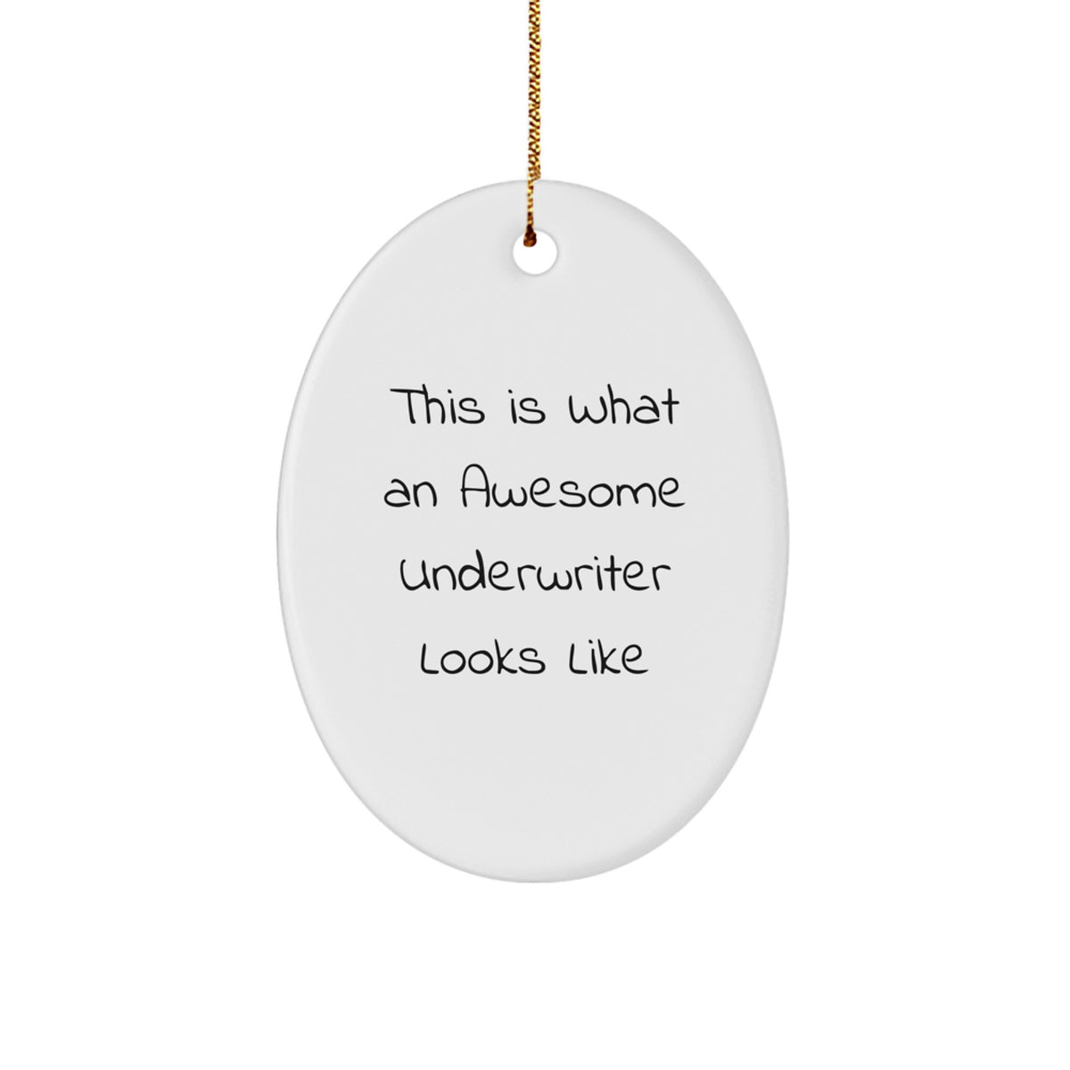 Underwriter Keepsake Christmas Ornament for Him Gift with Gold Cord - Image 1