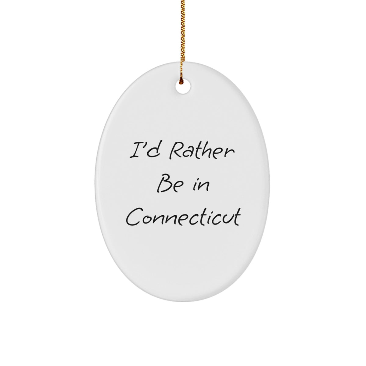 Connecticut Keepsake Christmas Ornament for Him Gift - Image 1