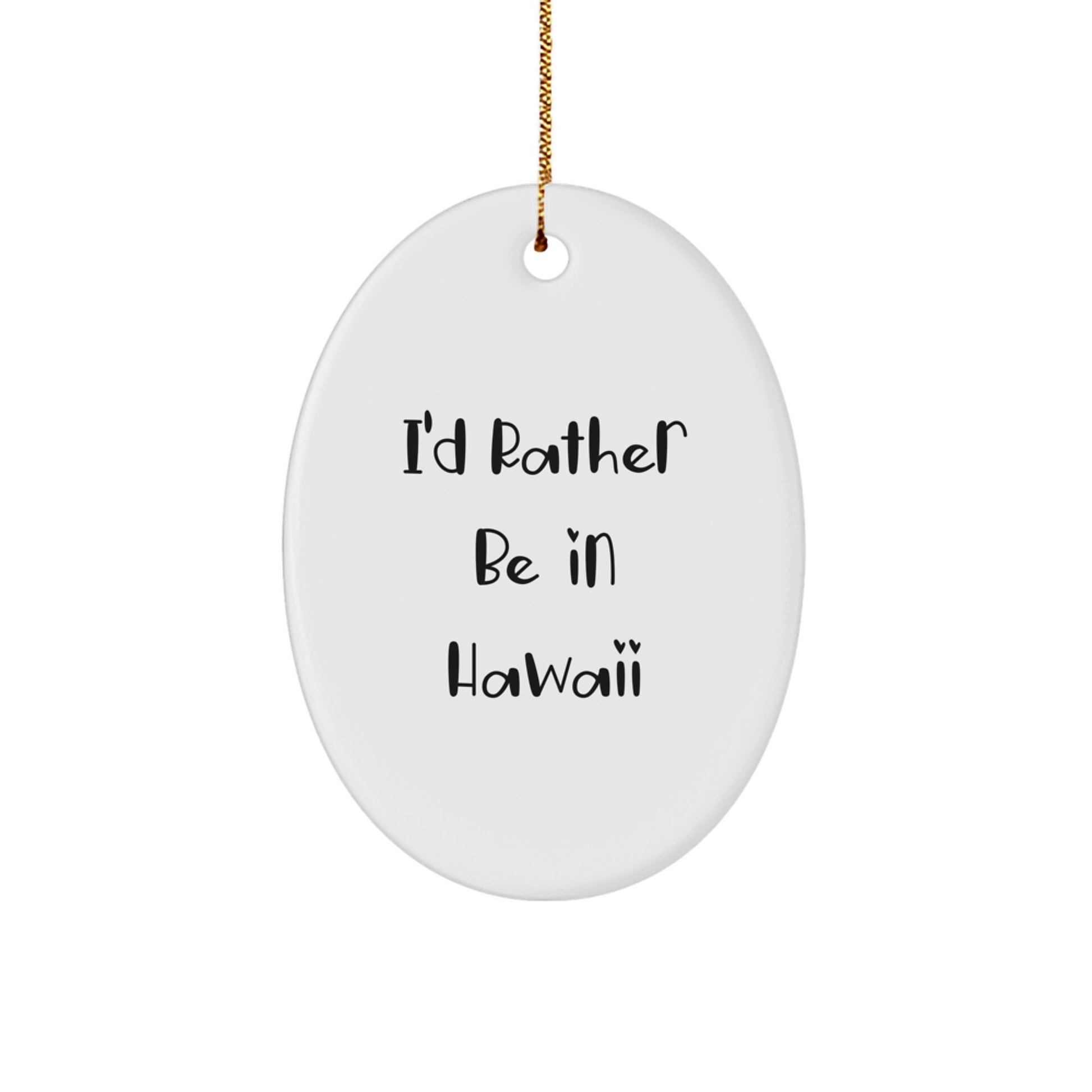 Hawaii Keepsake Oval Ornament for Him Christmas Gift - Image 1