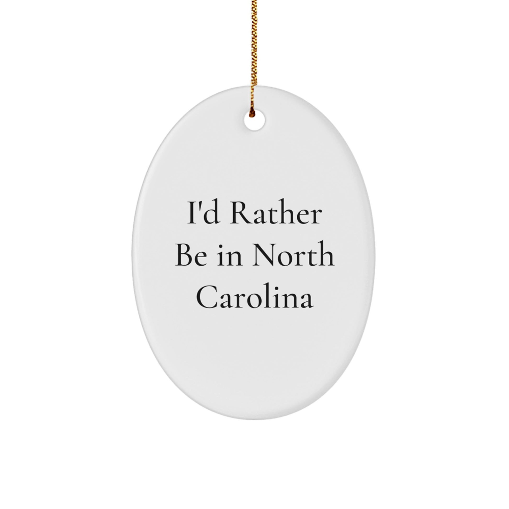 Christmas Unique Gift for Her North Carolina Oval Ornament Present - Image 1