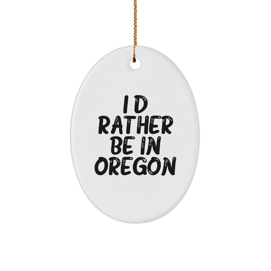 Oregon Oval Ornament Keepsake for Him Christmas Gift - Image 1