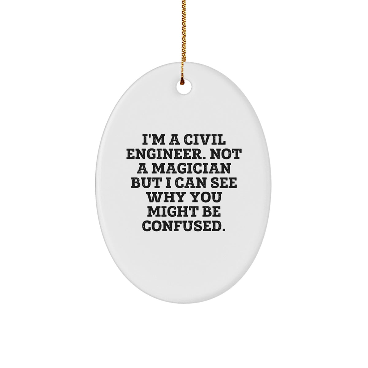 Civil Engineer Keepsake Christmas Ornament for Him Gift - Image 1